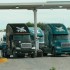 Outbound Mexican rigs headed for the interior of Mexico from their terminal in Nuevo Laredo