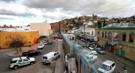 Fence between Nogales Arizona and Nogales Sonora